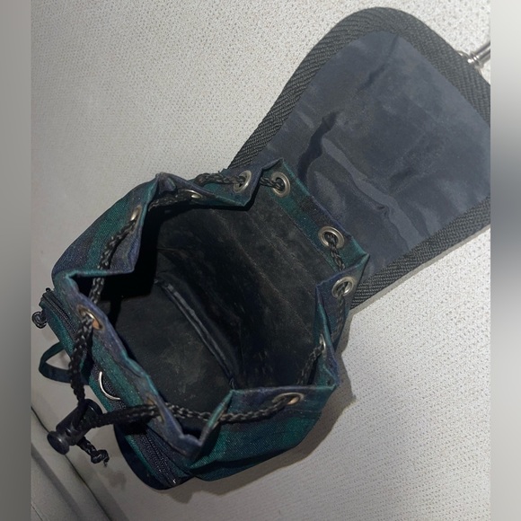 Small Green plaid back pack . - Picture 5 of 7